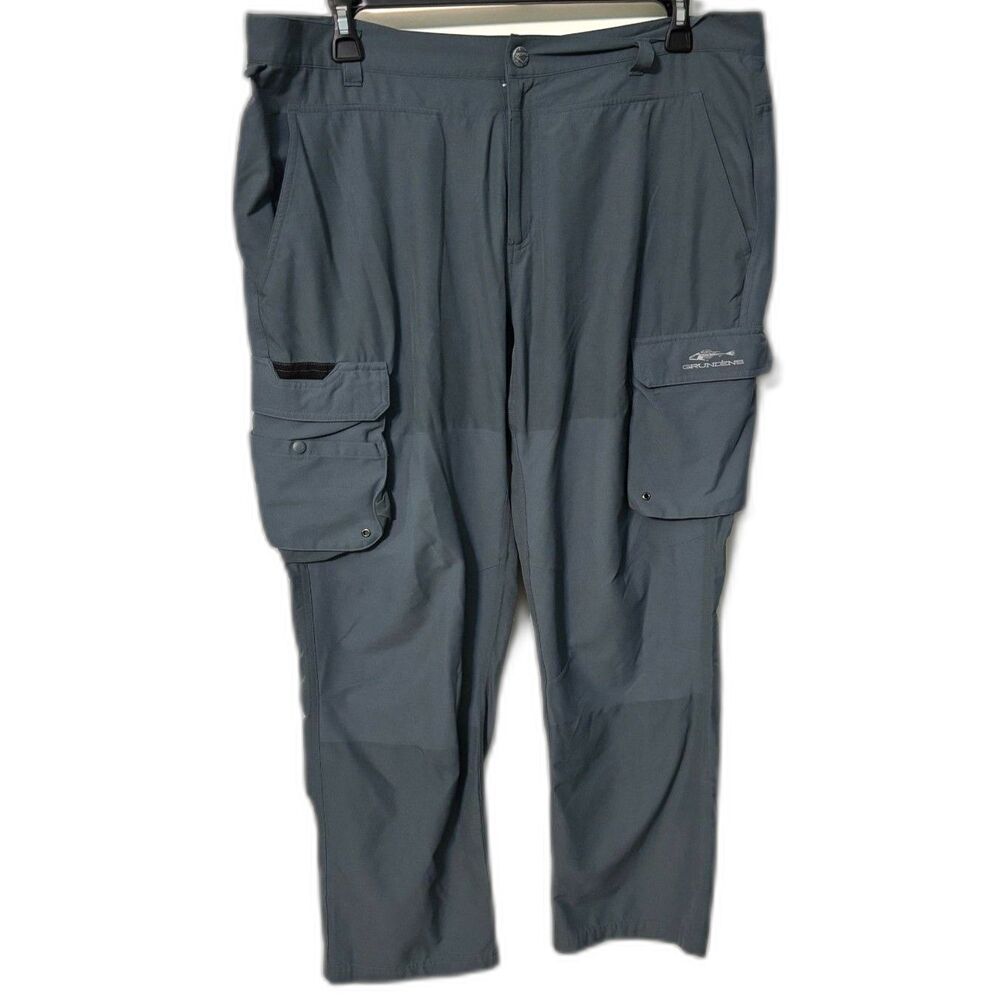 Grundéns Cargo Fishing Pants Blue Grey Size 40R Performance Utility Outdoor